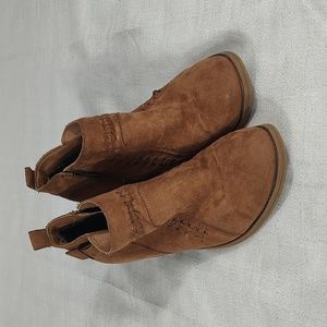 Billabong Take a Walk Brown Tan Boho Braided Heeled Booties Size 9.5